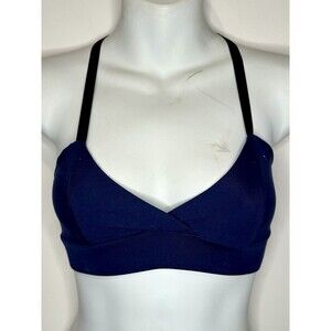 Live The Process Women's Navy Crossback Yoga Sports Bra Size S Small EUC!!